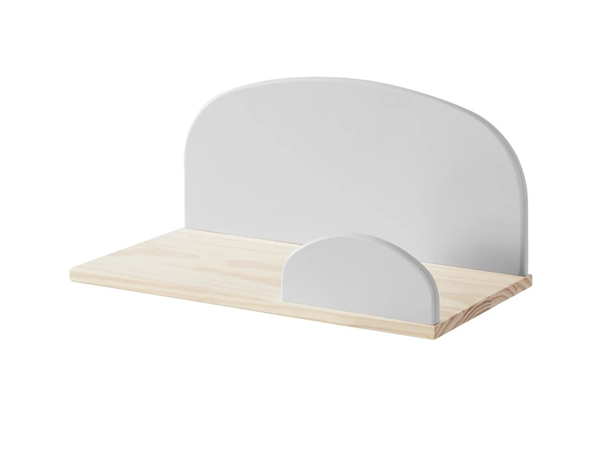 KIHP4515 wandplank kiddy grijs massief grenen mdf vipack 45cm opbergen