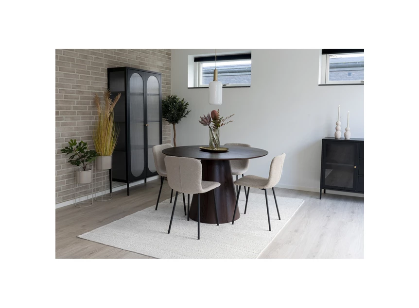 Eettafel Bolton Ø120cm in walnoot 1001625 sfeerbeeld