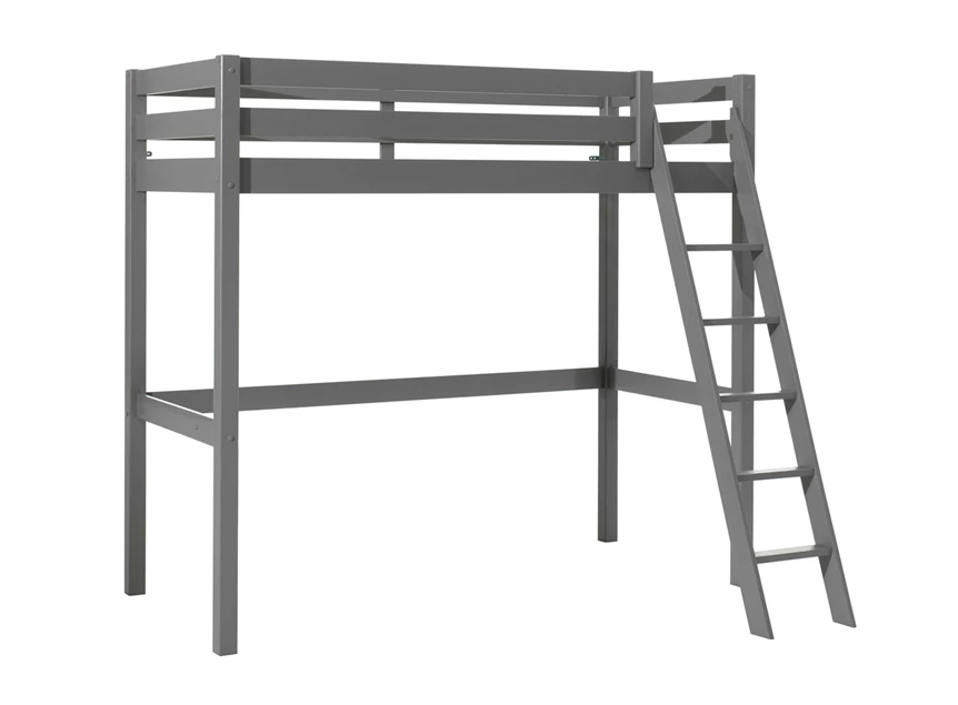 PIMZ9017 pino mezzanine grijs vipack hoogslaper 90x200cm kinderkamer studentenkamer praktisch