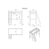 PIMZ9017 vipack studentenkamer praktisch pino mezzanine grijs hoogslaper 90x200cm kinderkamer