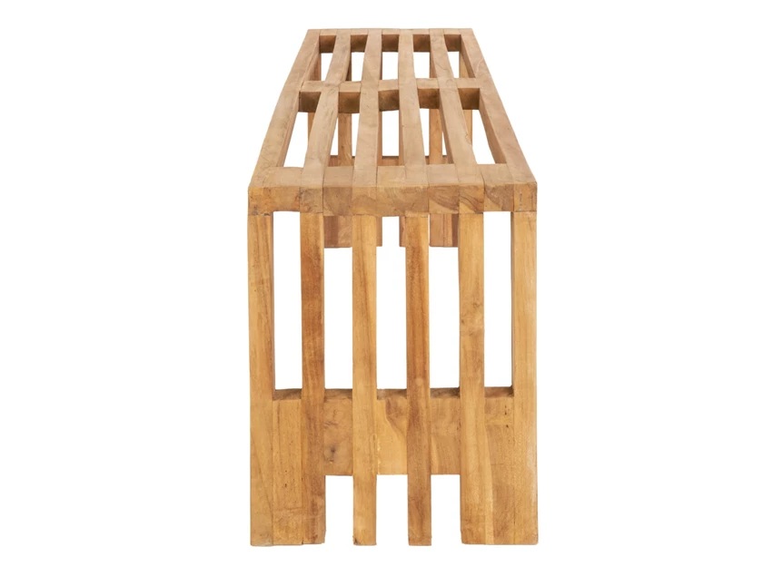 Bank Benidorm in teak natuur 140cm 1401100 recht zijaanzicht