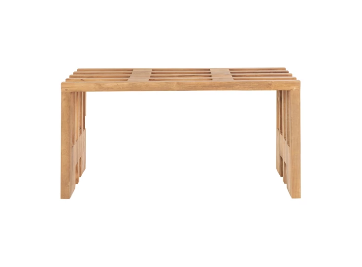 Bank Benidorm in teak natuur 90cm 1401101 recht aanzicht
