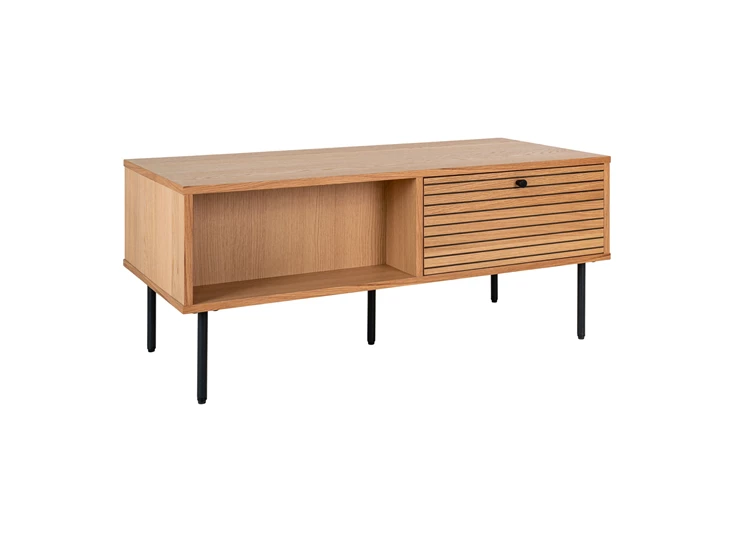 Salontafel Kyoto eik fineer 2 laden 2102050 schuin vooraanzicht gesloten