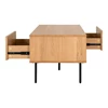 Salontafel Kyoto eik fineer 2 laden 2102050 zijkant detail