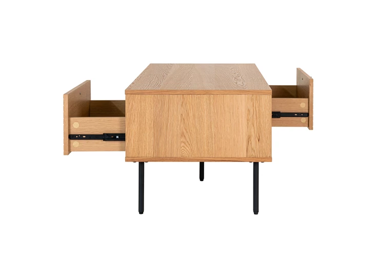 Salontafel Kyoto eik fineer 2 laden 2102050 zijkant detail