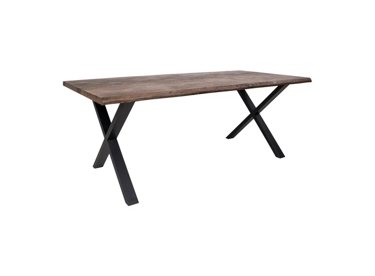 Eettafel Toulon in smoked eik 95x200cm 2201460 schuin vooraanzicht