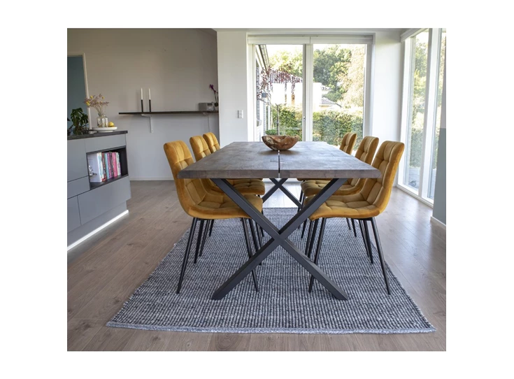 Eettafel Toulon in smoked eik 95x200cm 2201460 sfeerbeeld