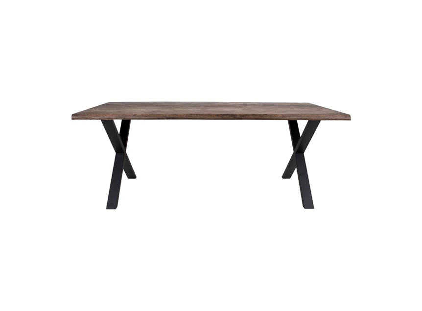 Eettafel Toulon in smoked eik 95x200cm 2201460 recht vooraanzicht