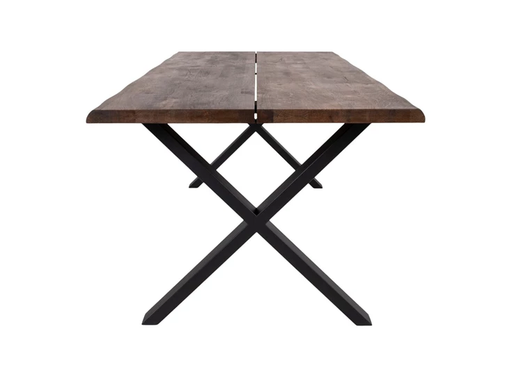 Eettafel Toulon in smoked eik 95x200cm 2201460 zijkant