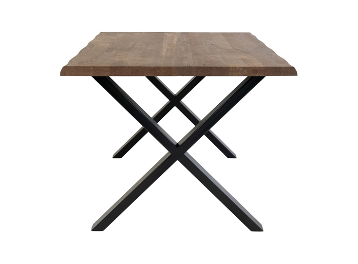 Eettafel Toulon in smoked eik 100x300cm 2201510 zijaanzicht