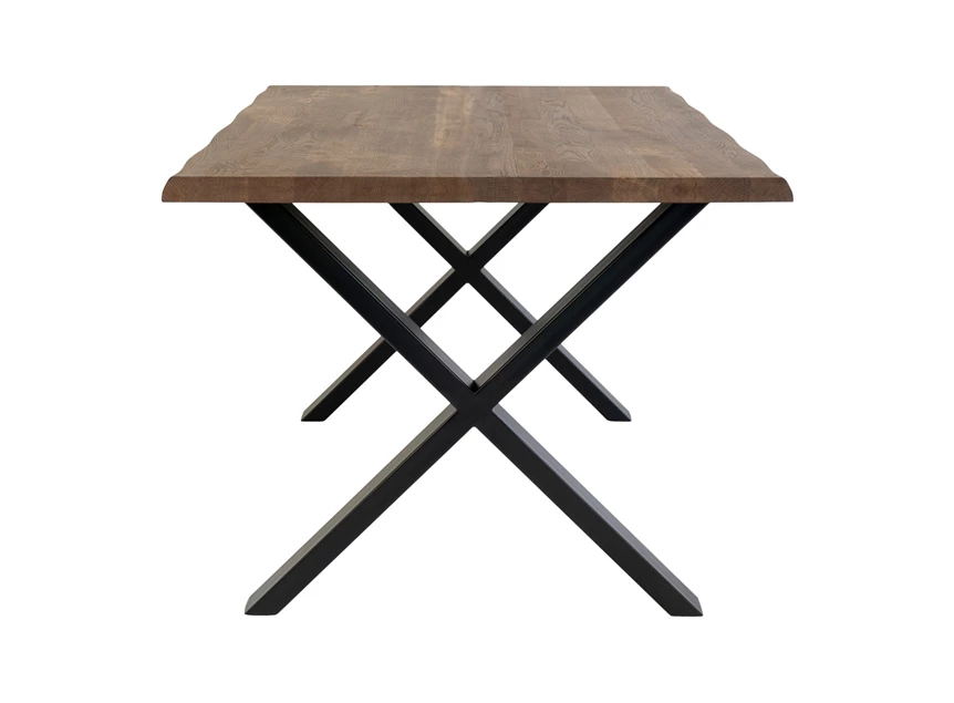 Eettafel Toulon in smoked eik 100x300cm 2201510 zijaanzicht