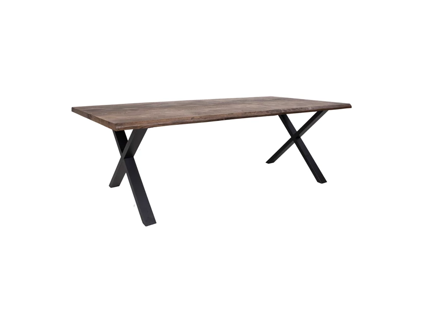 Eettafel Toulon in smoked eik 95x240cm 2201550 schuin vooraanzicht