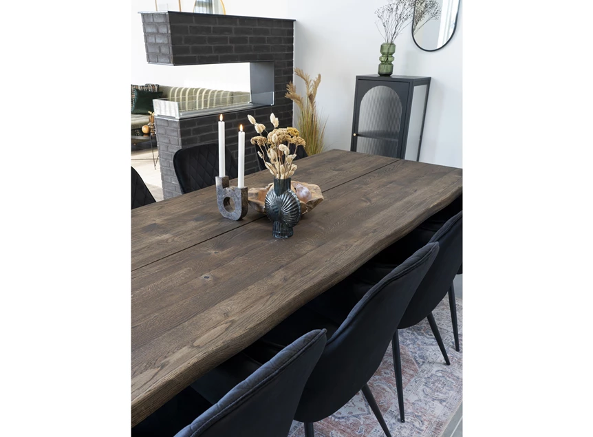 Eettafel Toulon in smoked eik 95x240cm 2201550 sfeerbeeld detail