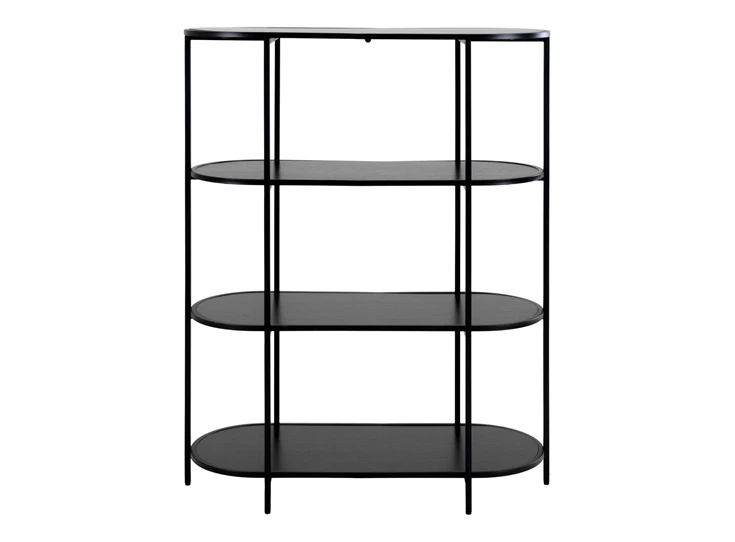 Wandrek Vita ovaal zwart metaal 3001150 recht vooraanzicht