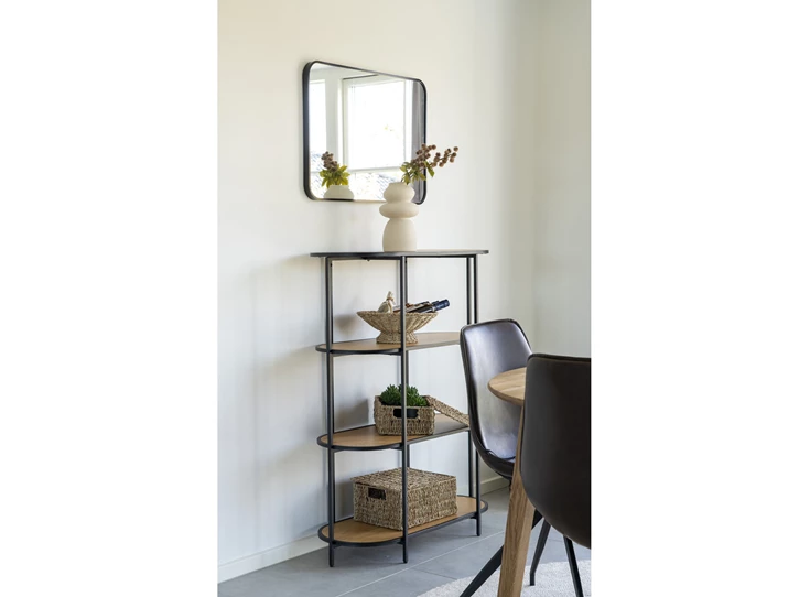 Wandrek Vita ovaal eik zwart metaal 3001155 sfeerbeeld