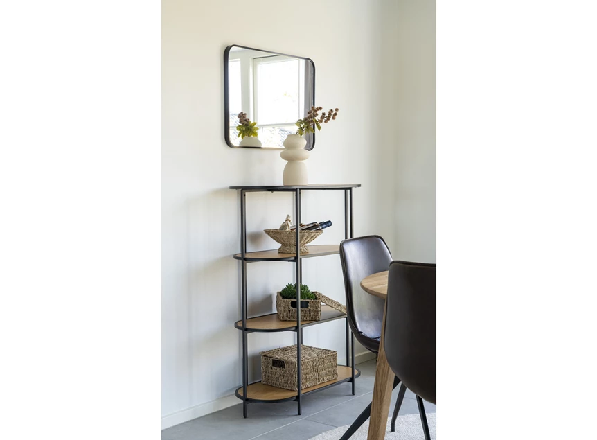 Wandrek Vita ovaal eik zwart metaal 3001155 sfeerbeeld