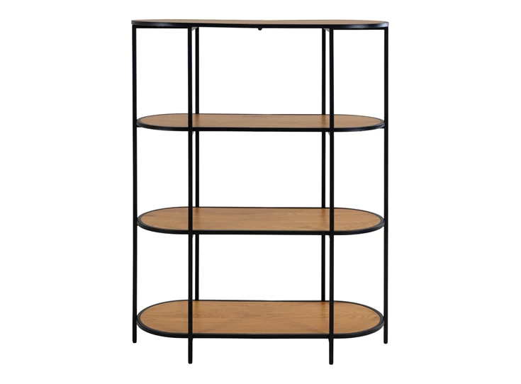 Wandrek Vita ovaal eik zwart metaal 3001155 recht vooraanzicht