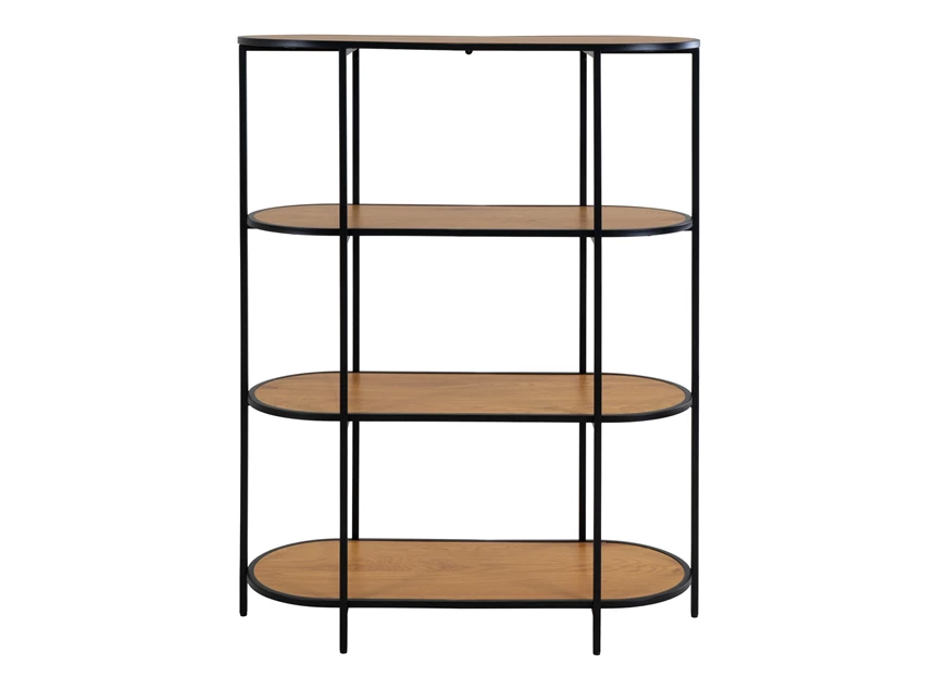 Wandrek Vita ovaal eik zwart metaal 3001155 recht vooraanzicht