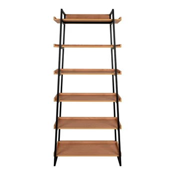 Boekenrek Sakai in fineer essenhout 6 planken 3001305 recht vooraanzicht