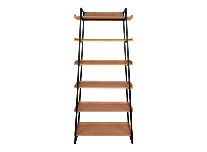 Boekenrek Sakai in fineer essenhout 6 planken 3001305 recht vooraanzicht