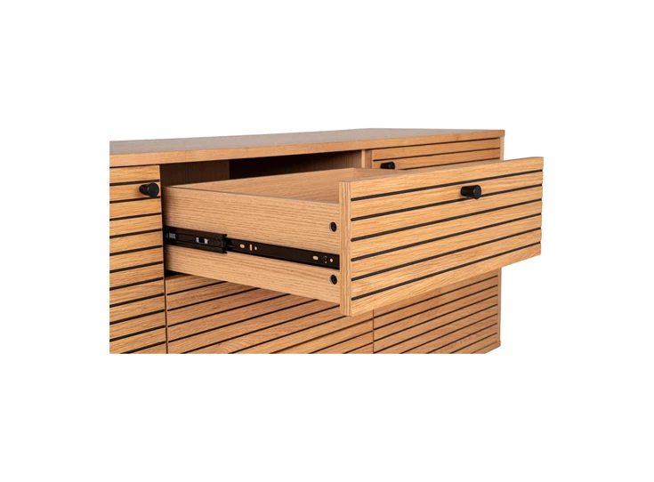 Dressoir Kyoto eik fineer 150cm 3101000 2 deuren 3 laden detail lade