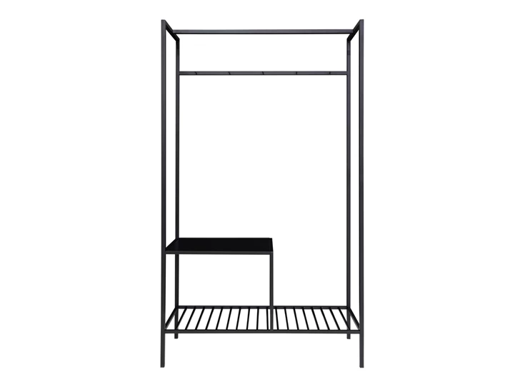 Kledingrek Vita zwart metaal 3604070 recht vooraanzicht