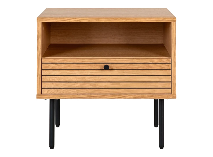 Nachttafel Kyoto eik fineer 1 lade 3701000 recht vooraanzicht gesloten