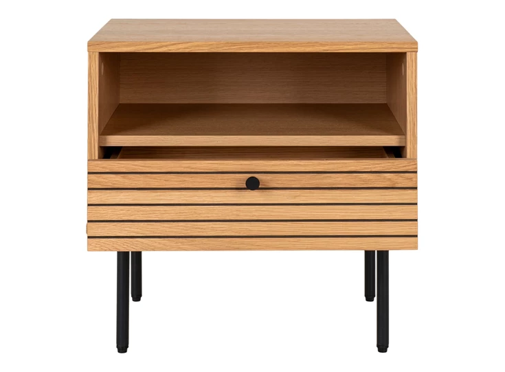 Nachttafel Kyoto eik fineer 1 lade 3701000recht vooraanzicht gesloten