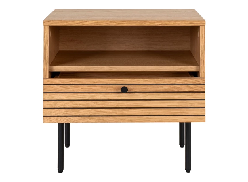 Nachttafel Kyoto eik fineer 1 lade 3701000recht vooraanzicht gesloten