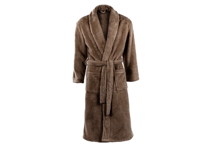 3342TAUPE tiseco kamerjas badjas teddy S/M unisex taupe