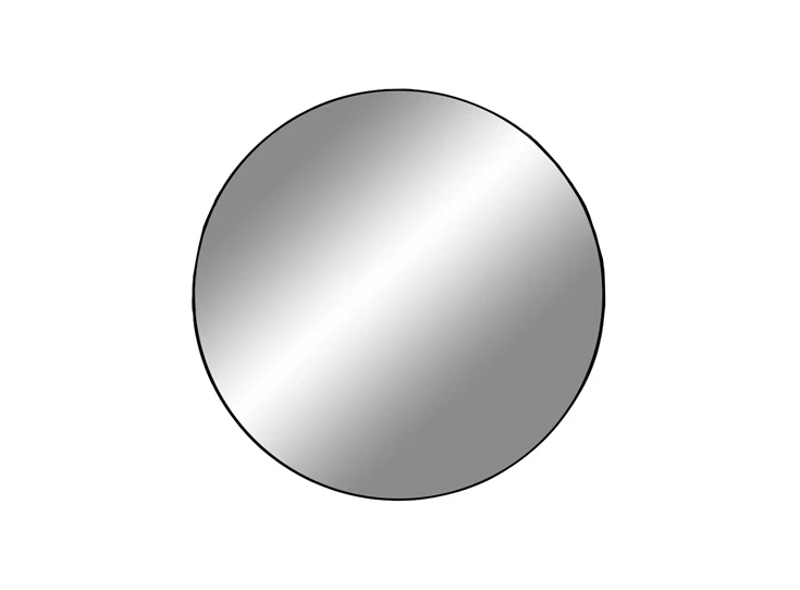 Spiegel Jersey zwart Ø60cm 4001210 vooraanzicht