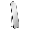 Spiegel Madrid staand zwart metaal 40x150cm 4001520 schuin aanzicht