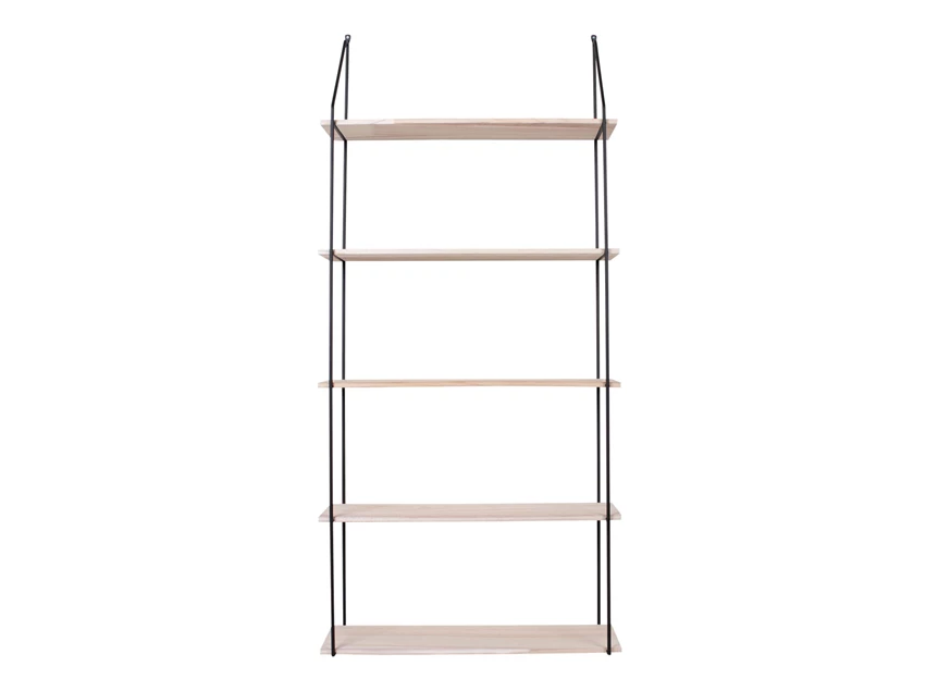 Wandrek Eindhoven 5 planken in naturel hout 4291080 recht vooraanzicht