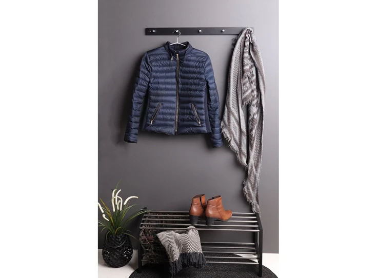 Schoenenrek 4291095 sfeerbeeld Padova in metaal/zwart hout