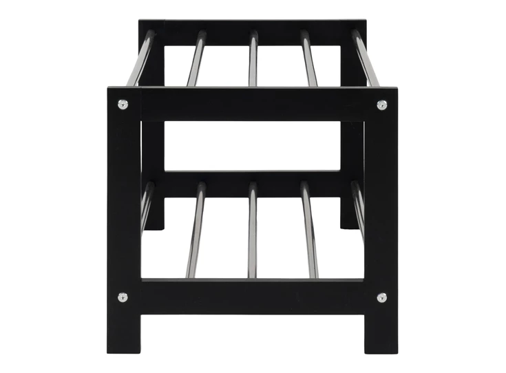 Schoenenrek Padova in metaal/zwart hout 4291095 zijaanzicht