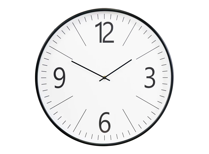 Wandklok Biel zwart/wit Ø51cm - 4361090