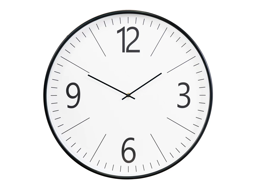 Wandklok Biel zwart/wit Ø51cm - 4361090