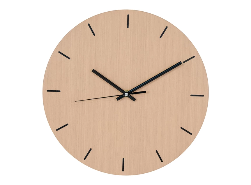 Wandklok Asti metaal/hout naturel Ø30cm - 4361100