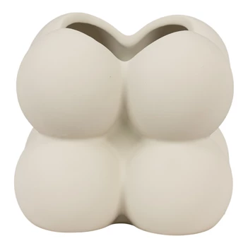 Bloempot keramiek bruin 9x9cm - 4451208