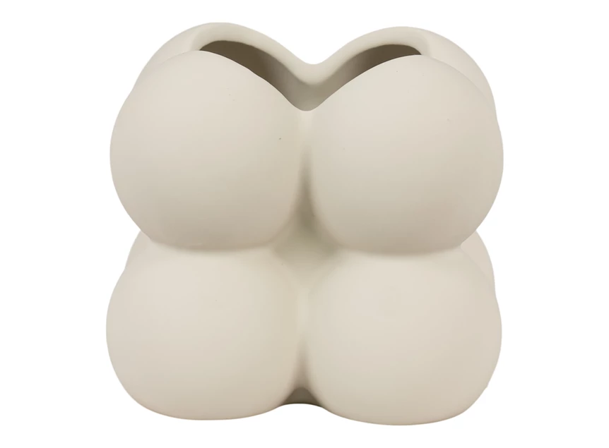 Bloempot keramiek bruin 9x9cm - 4451208