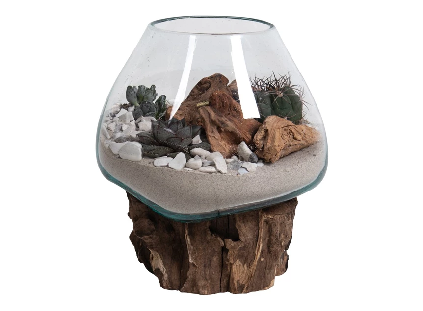 Waterdrop San Marino teak natuur 4501051 vaas uniek