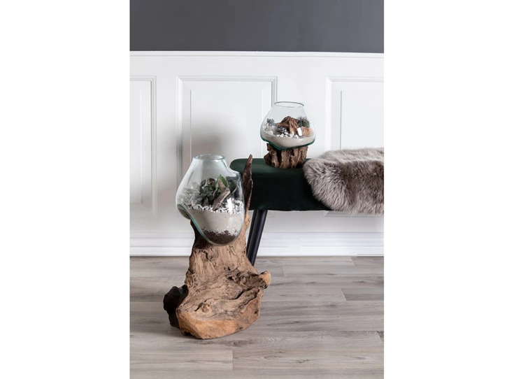 Waterdrop San Marino 4501051 vaas uniek sfeerbeeld teak natuur