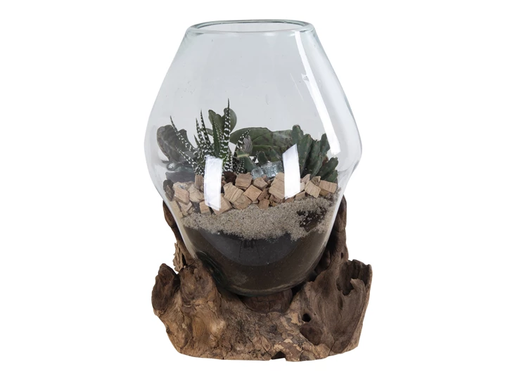 Waterdrop San Marino teak 4501051 vaas uniek natuur