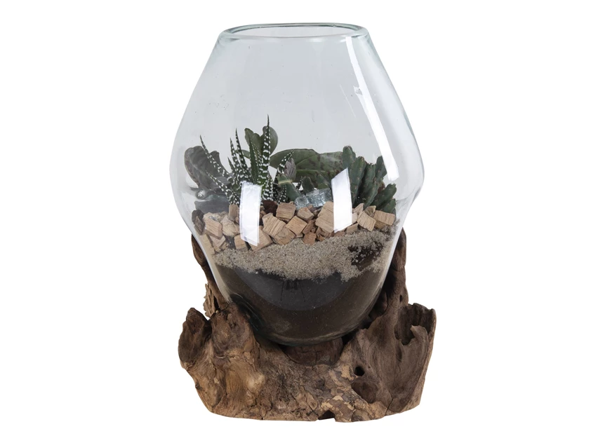 Waterdrop San Marino teak 4501051 vaas uniek natuur