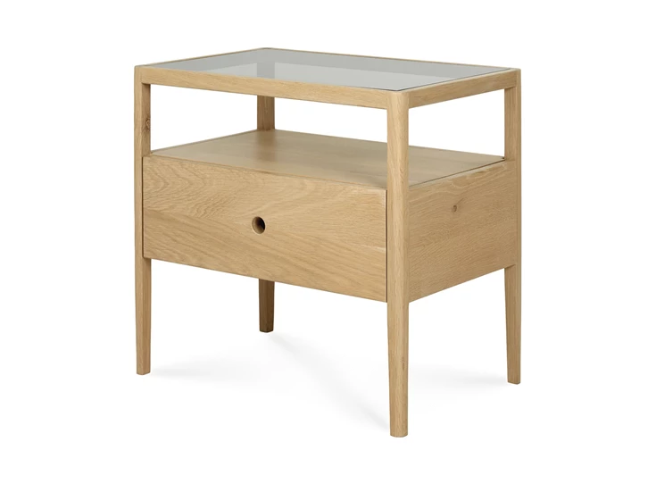 Zijkant Oak Spindle Bedside Table 51235 Ethnicraft