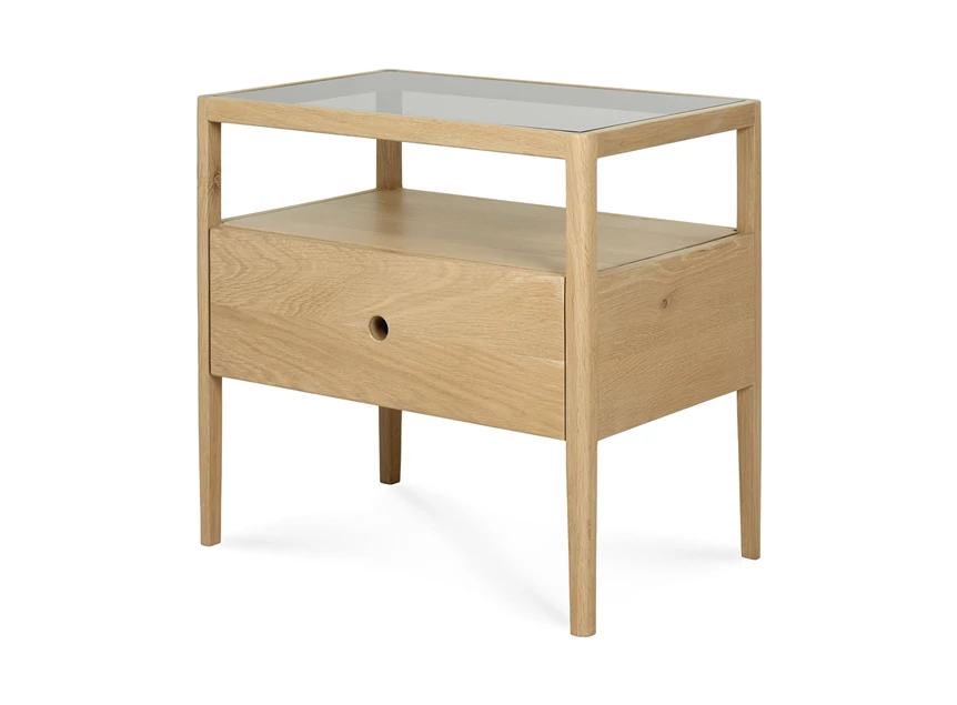 Zijkant Oak Spindle Bedside Table 51235 Ethnicraft