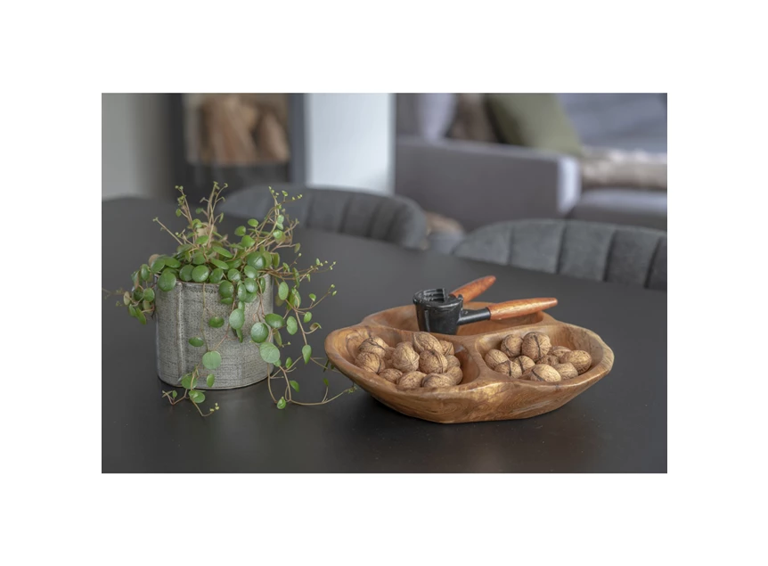 Schaal Nola teak natuur Ø30x5cm 4501100 gevuld sfeerbeeld