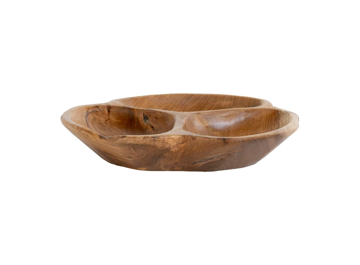 Schaal Nola teak natuur Ø30x5cm 4501100 leeg