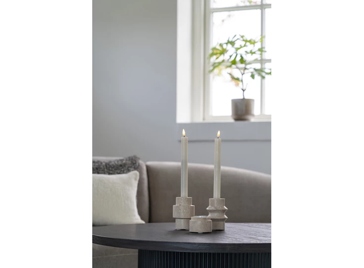 Theelichthouder travertine sfeerbeeld natural 4561049