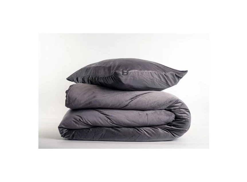 Velvet dbo- antraciet- 140*200- 1p- geplooid